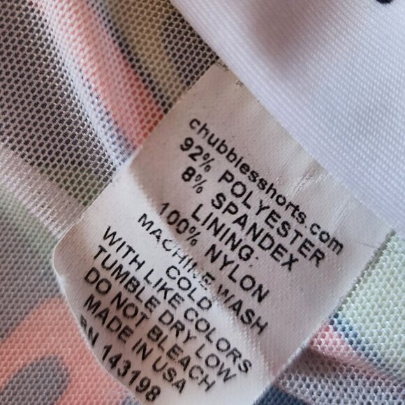 Chubbies Neon Multicolor Swim Trunks Shorts Mens Large - Picture 11 of 11